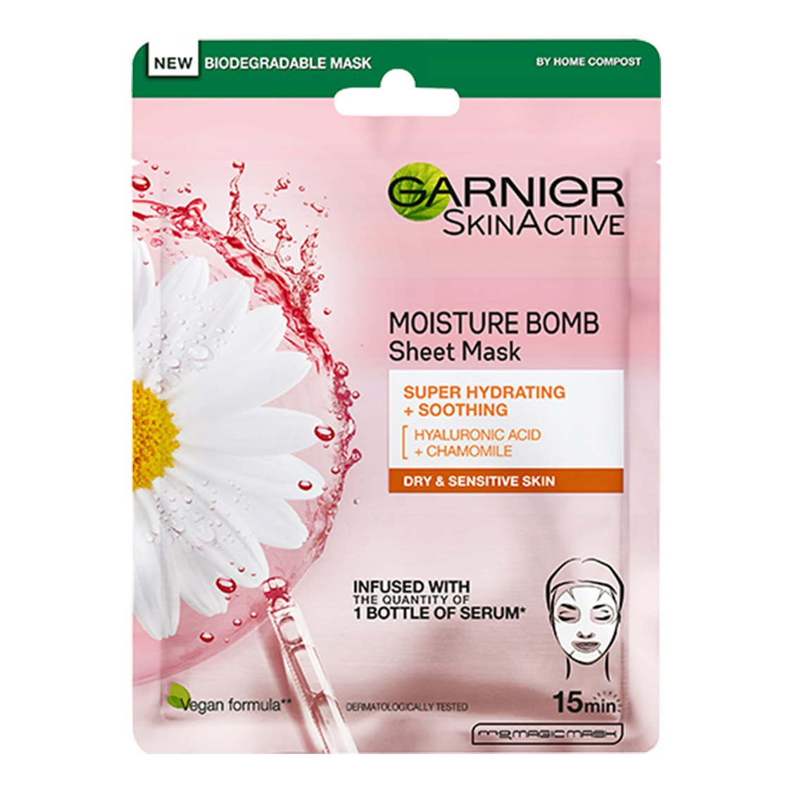 SkinActive Moisture Bomb Sheet Mask med kamille